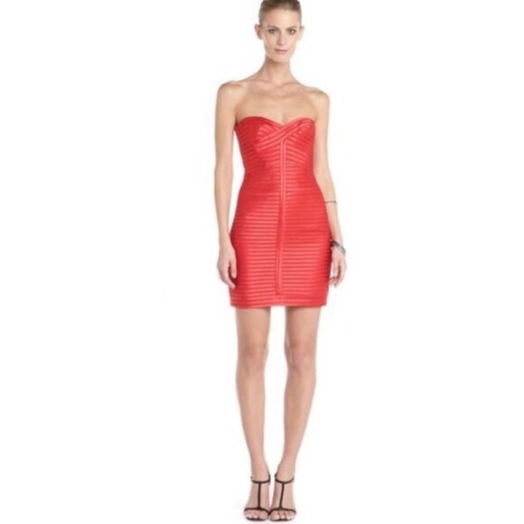 BCBG MaxAzria Lillie red mini dress, size 0 - Picture 1 of 16